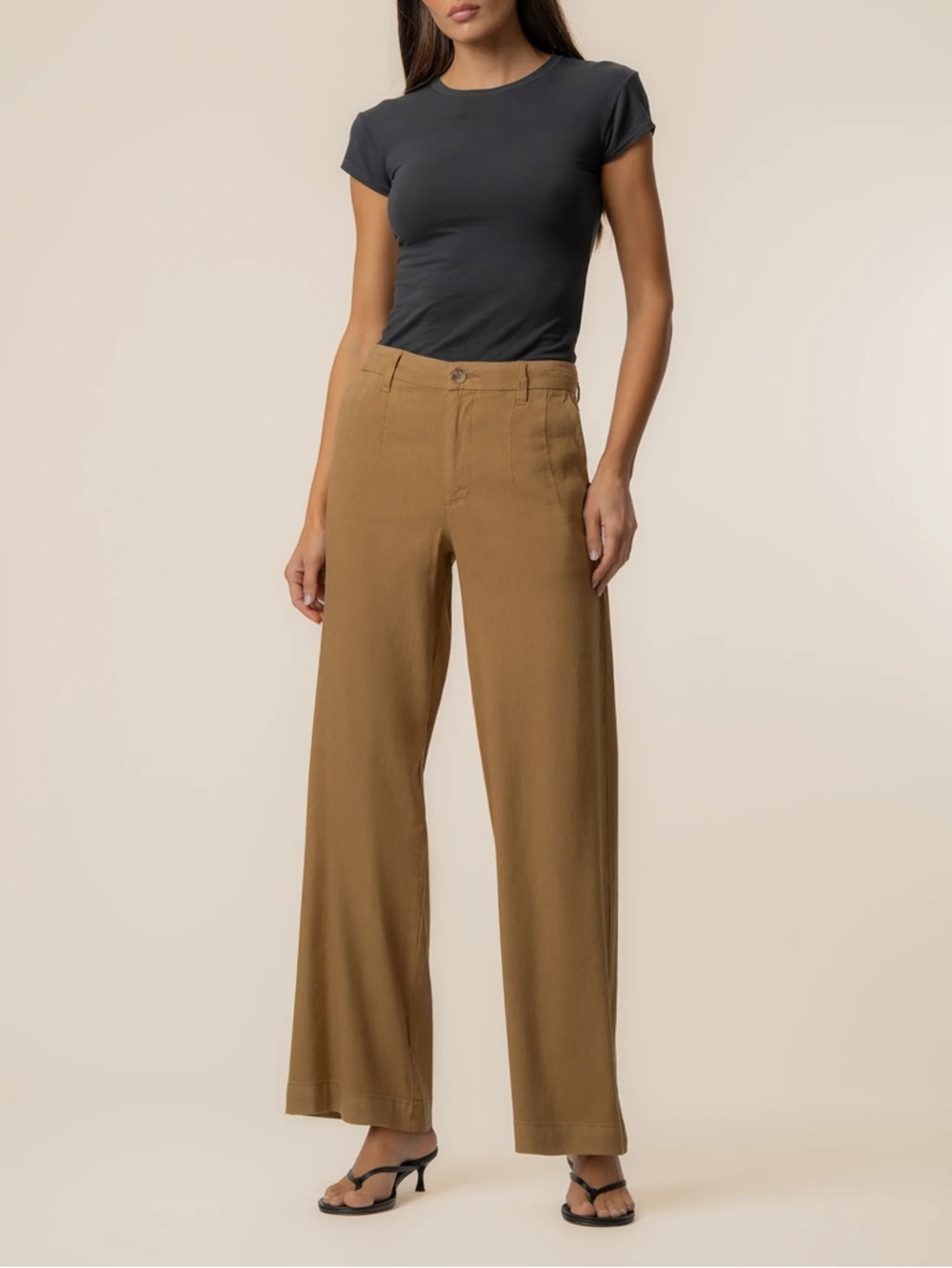 KUT FROM THE KLOTH Meg Wide Leg Jeans in Khaki | 12